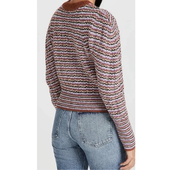 A.L.C. Samara Wool Alpaca Blend Striped Multicolor Sweater - Picture 2 of 12